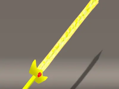 Golden Sword Free low-poly 3D model