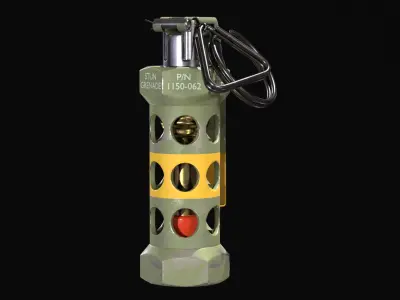M84 Stun Grenade low poly Low-poly 3D model