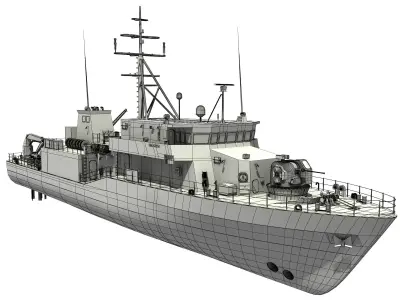 Turkish AYDIN Class Mine Ship - TCG ALANYA 3D model