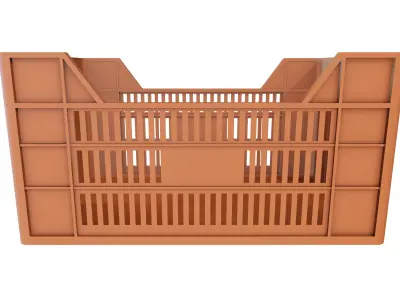 Industrial Plastic Produce Crate Storage Box 3D model