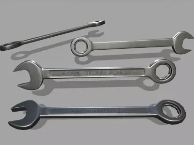 wrench Low-poly 3D model 13