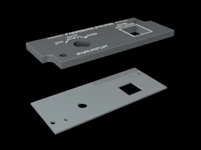 EMBRAER E1 OVERHEAD - PASSENGER OXYGEN PANEL 3D print model