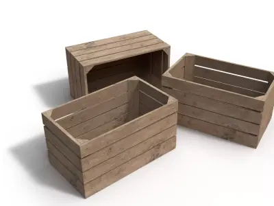 Wooden Crate 3D 3D model