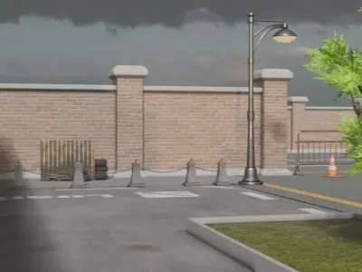 Shipping Container Yard 3D model