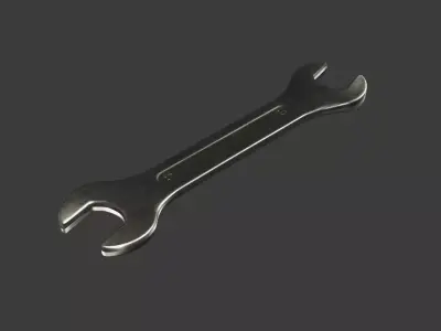 Wrench Low-poly 3D model order