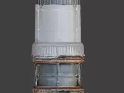 Realistic Sci-Fi Heavy Rocket 3D Model Low-poly 3D model