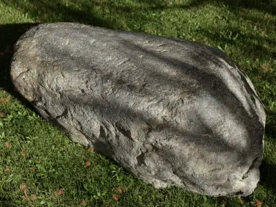  Cool Toned Smooth Large Rock Boulder Model  purchase