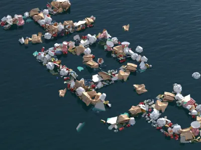 Floating Trash HELP Installation 3D model