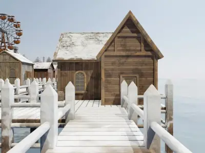 Winter Harbor Village 3D model