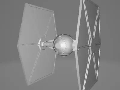 STAR WARS Tie Fighter Space Ship - Low Poly Game - FBX MODEL Low-poly 3D model
