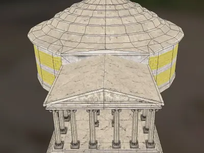 Greek or Roman Temple Low-poly 3D model