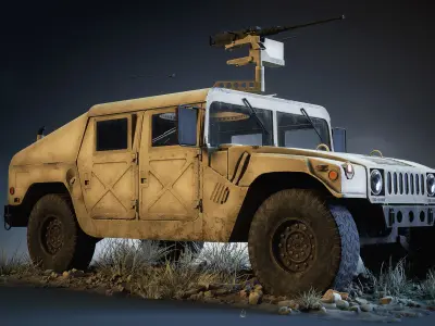 HMMWV M998 Humvee Low-poly 3D model