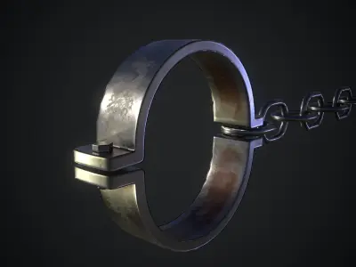 Medieval Shackles Low-poly 3D model