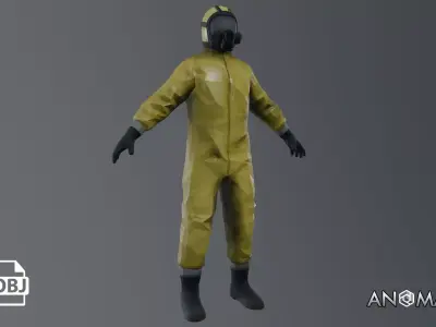 man in hazmat suit 3D model
