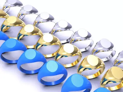 Oval Signet Ring 3D print model