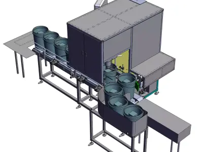 BP 20L Industrial Oil Drum Automated Inspection Line 3D model