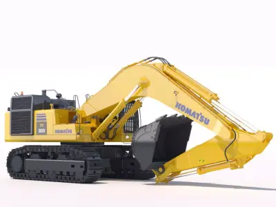 Mining Excavator Komatsu PC800 3D model