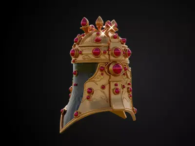 Stylized Persian Helmet -  Royal Crescent 3D print model