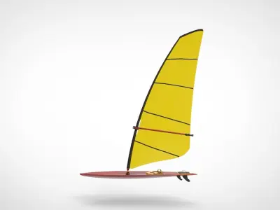 Wind surfing 3D model