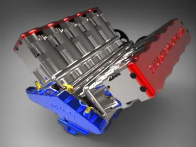 V10 Engine  Free 3D model