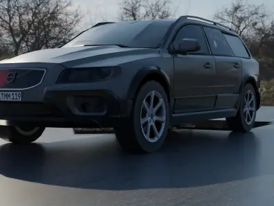 accident volvo car Low-poly 3D model