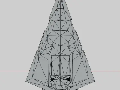 Low-Poly Star Destroyer 3D print model
