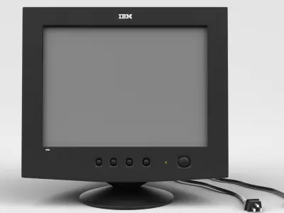 CRT PC Monitor 3D model