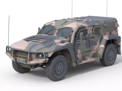 Hawkei PMV 4x4 Low-poly 3D model