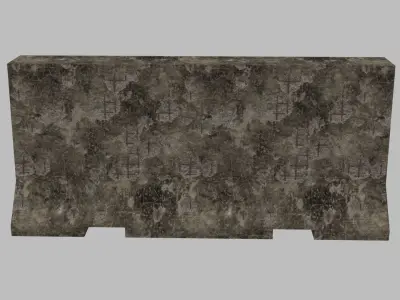Concrete Barriers Low-poly 3D model purchase