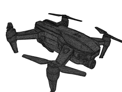 Sleek SciFi Drone 3D Model 3D model