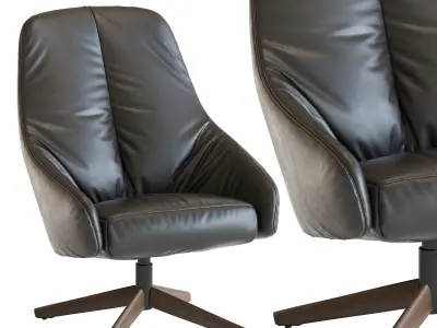 PUK-M-Montis swivel chair velvet 3D model