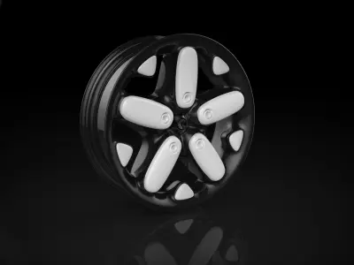 Wheel disk 3d model 3 in 1 3D model