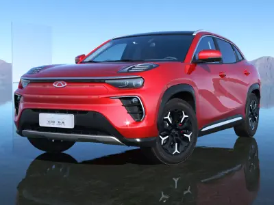 Chery EQ5 2023  EV with Lowpoly interior Low-poly 3D model