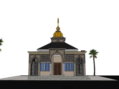 Islamic Mosque public room prayer building  3D model