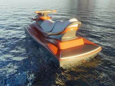 Jet Ski Low-poly 3D model