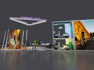 Electric bicycle exhibition 3D model