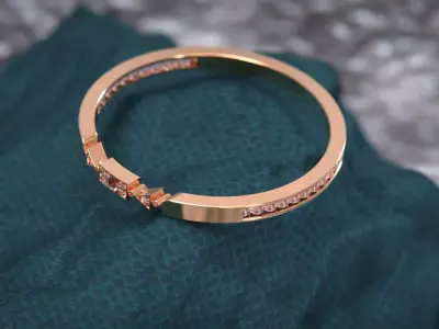 Crystal Geometry ring 3D model