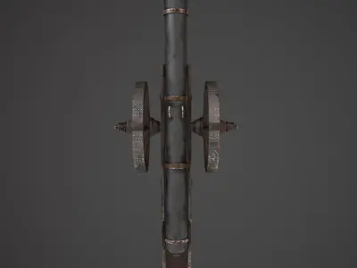 Old Cannon Low-poly 3D model