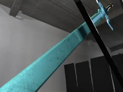 Swords - Dark Repulser and Elucidator - Sword Art Online Low-poly 3D model
