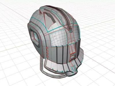hard surface mask   Low-poly 3D model