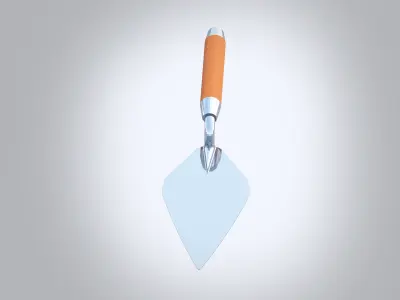 Pointing Trowel  Low-poly 3D model