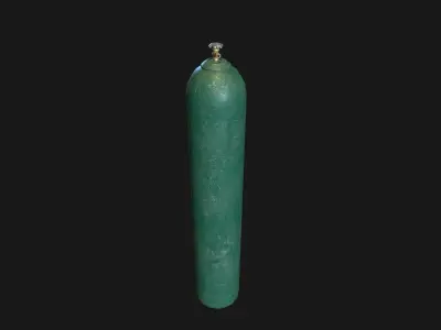 Low Poly PBR Gas Bottle Low-poly 3D model