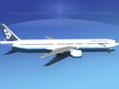 Boeing 777-300 New Zealand 3D model