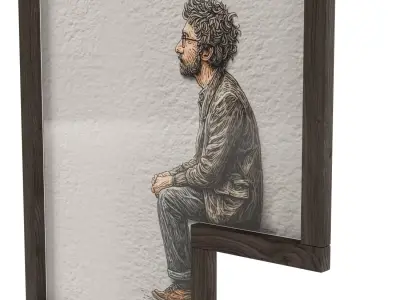 Illustrated wall art frame - Part 8 3D model