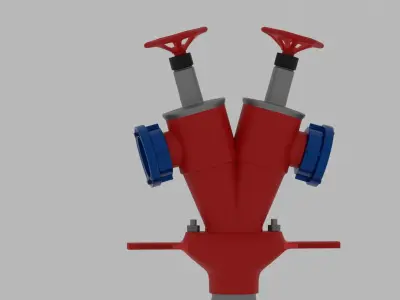 Feuerwehr Standrohr mit Systemtrenner Free 3D model