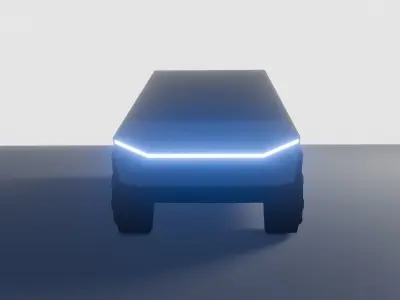 tesla cybertruck LOW poly Low-poly 3D model