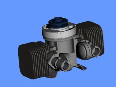 Limbach L 275E - 15 kW 20hp air cooled 2-cylinder engine Free 3D model