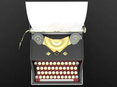 1940s Typewriter Free 3D model