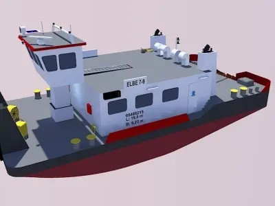 Push Boat  3D model