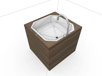 Sink SHC Quick Office LM Low-poly 3D model